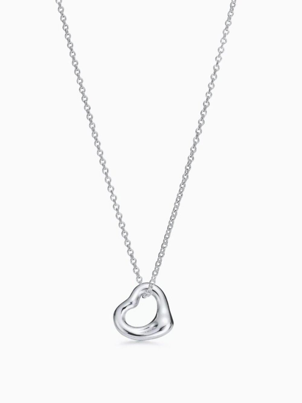Tiffany & Co. Sterling Silver Elsa Peretti® Open Heart Pendant in Silver, 11 mm